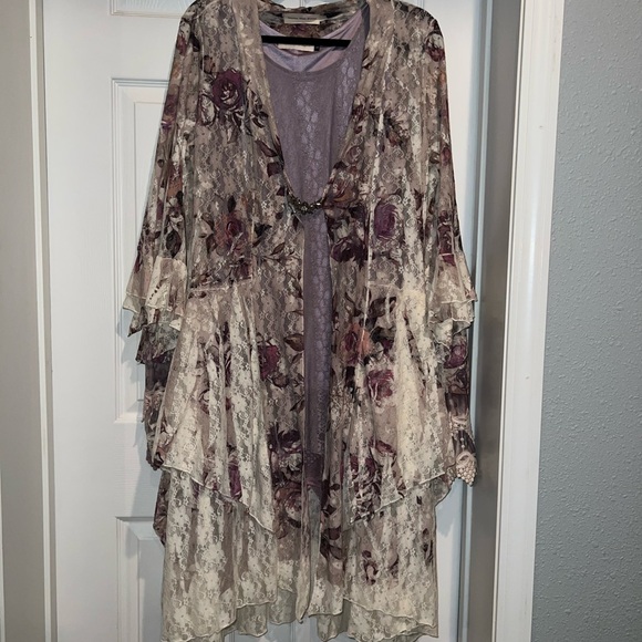 Floral Victorian Long Sleeve Lace Jacket, tunic and 2 skirts. - Picture 1 of 7